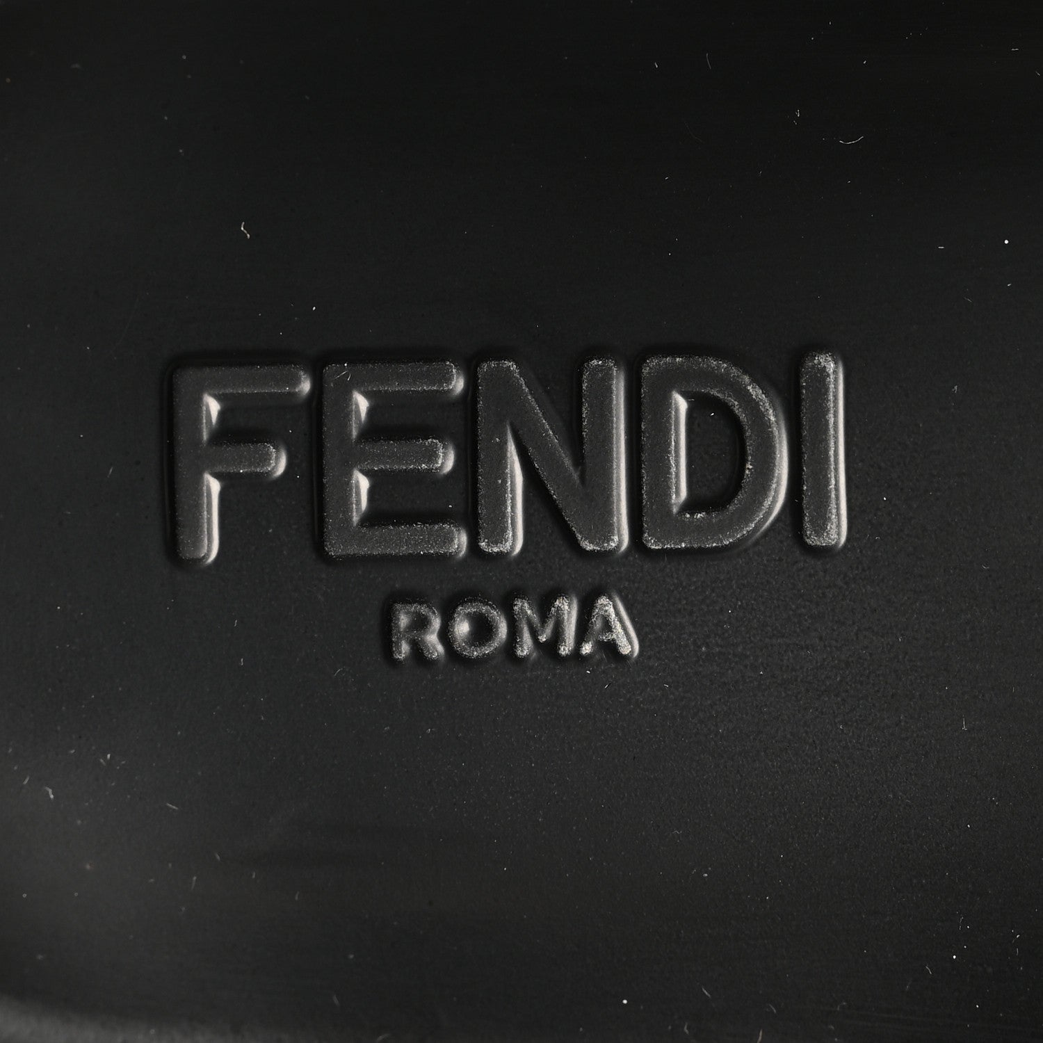 Fendi Rubber Vocabulary Logo Slide Sandals 7 Black 8 of 11