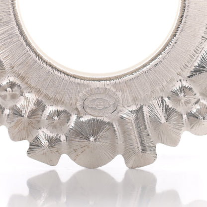 Chanel Crystal CC Smiley Emoji Brooch Silver 4 of 5