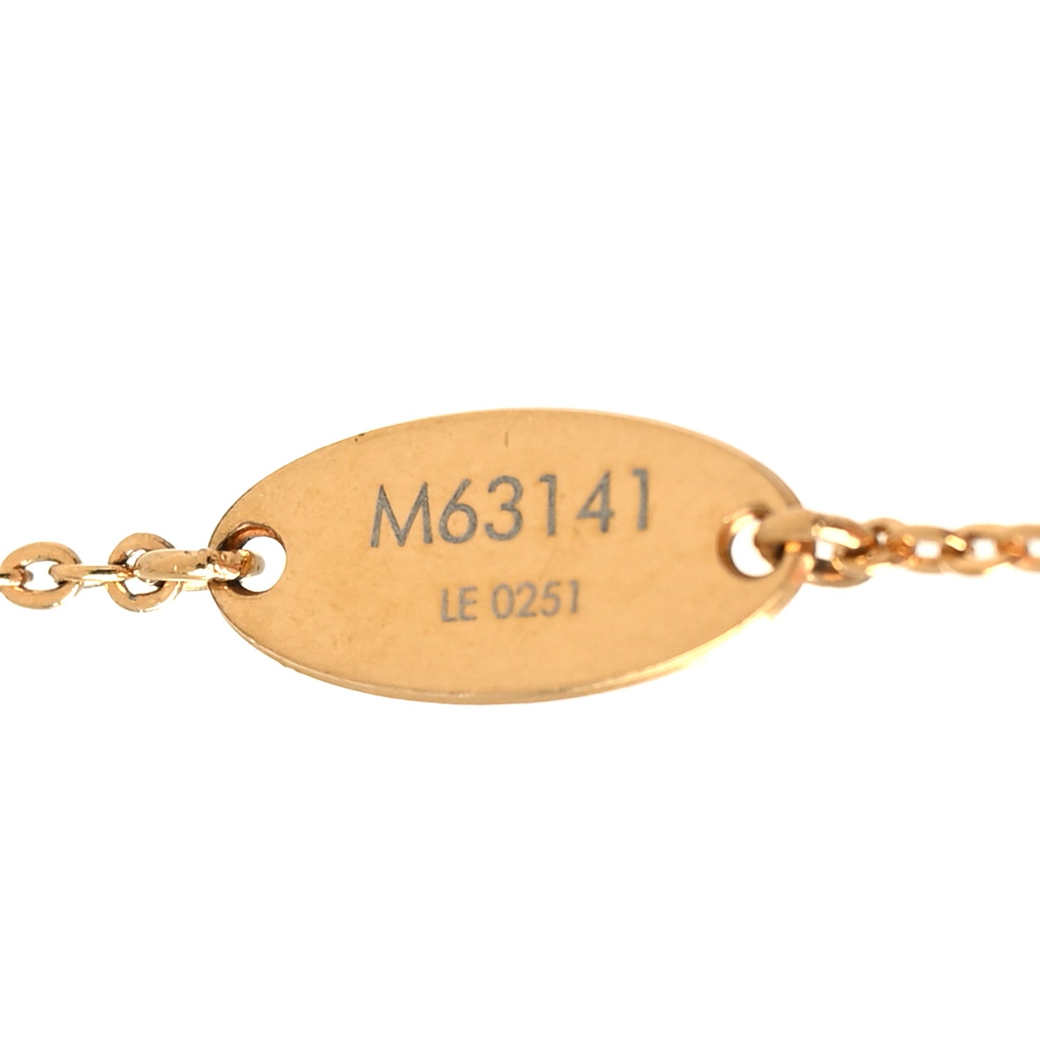 Louis Vuitton Nanogram Name Tag Necklace Gold 6 of 6