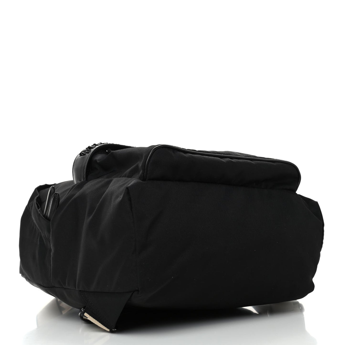 Nylon Logo-Web Backpack Black