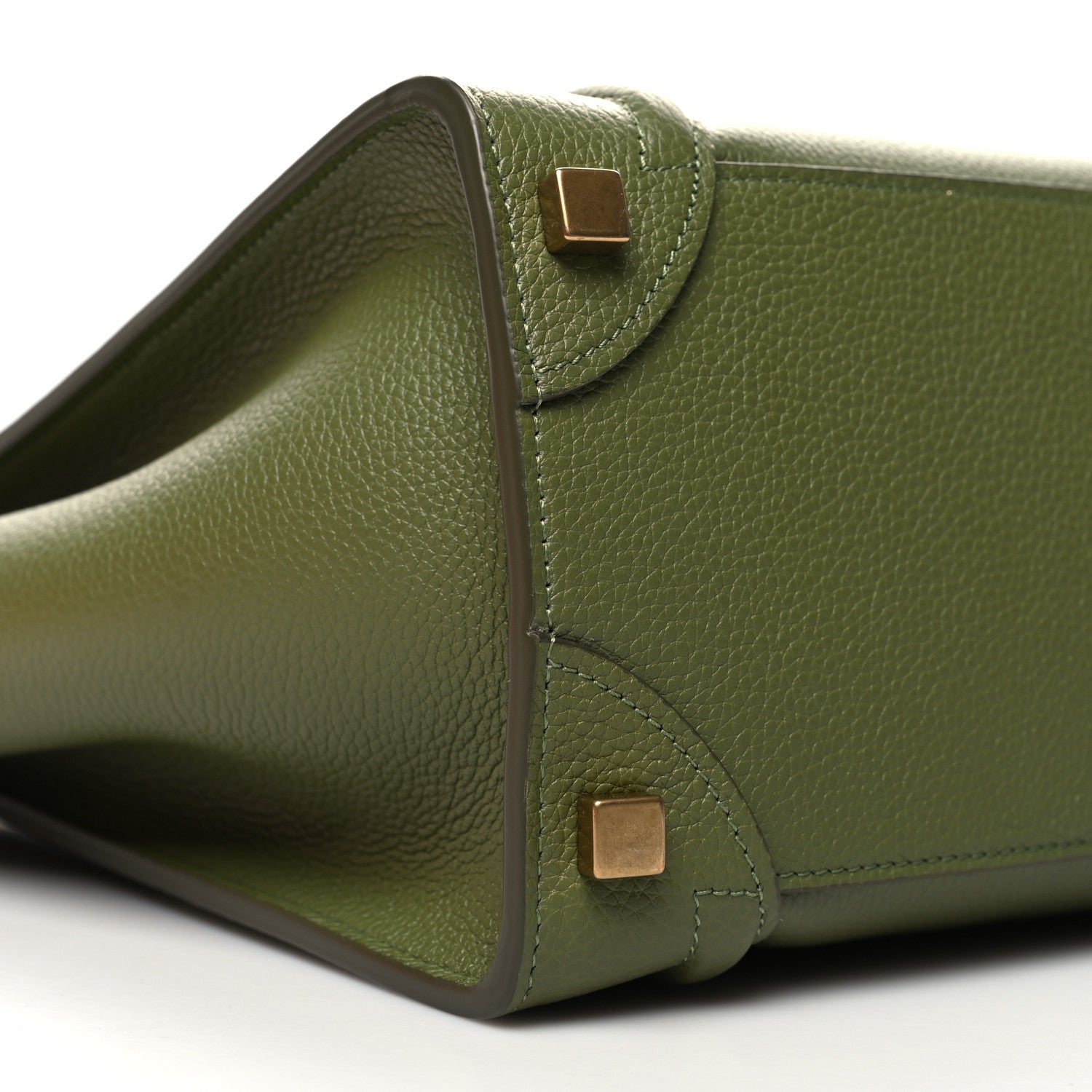 Celine Drummed Calfskin Micro Luggage Light Khaki 10 of 11