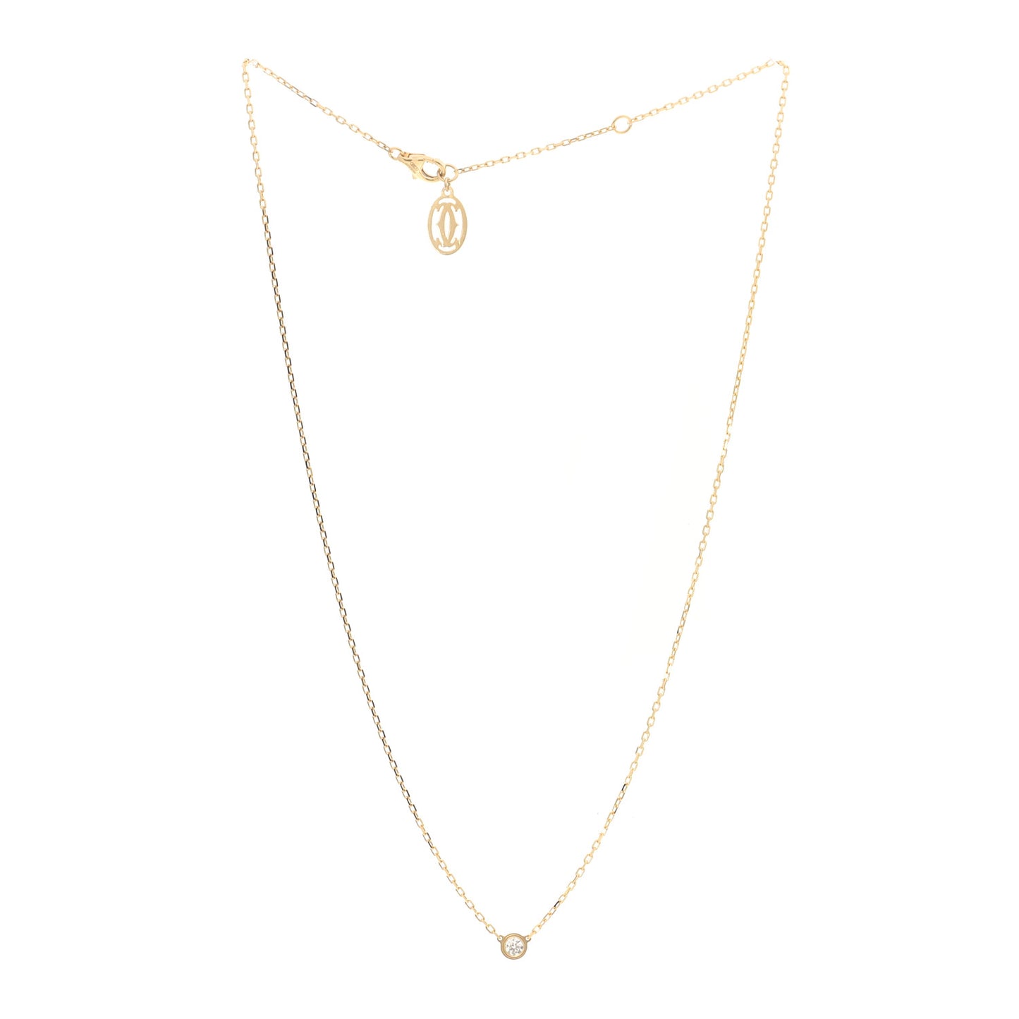18K Yellow Gold Diamond SM D'Amour Pendant Necklace