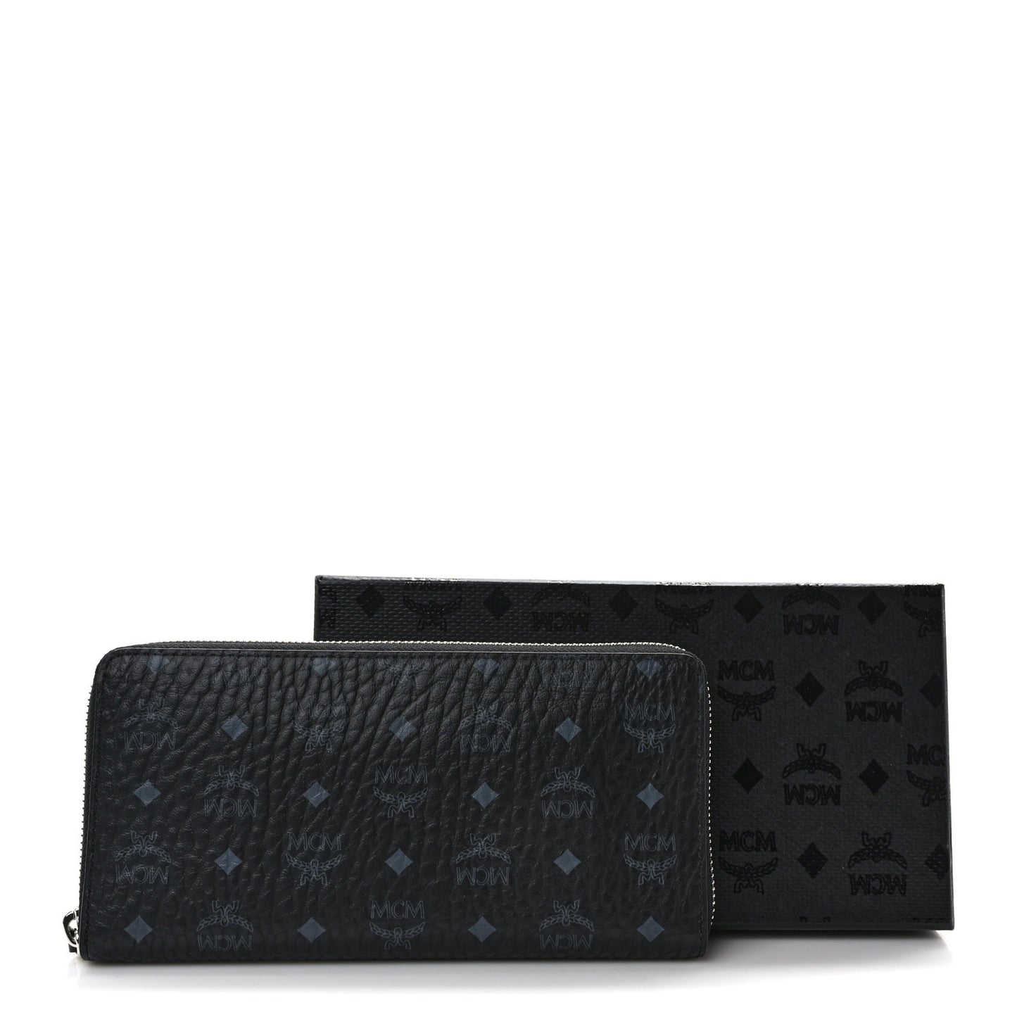 Visetos Large Zip Around Wallet Black