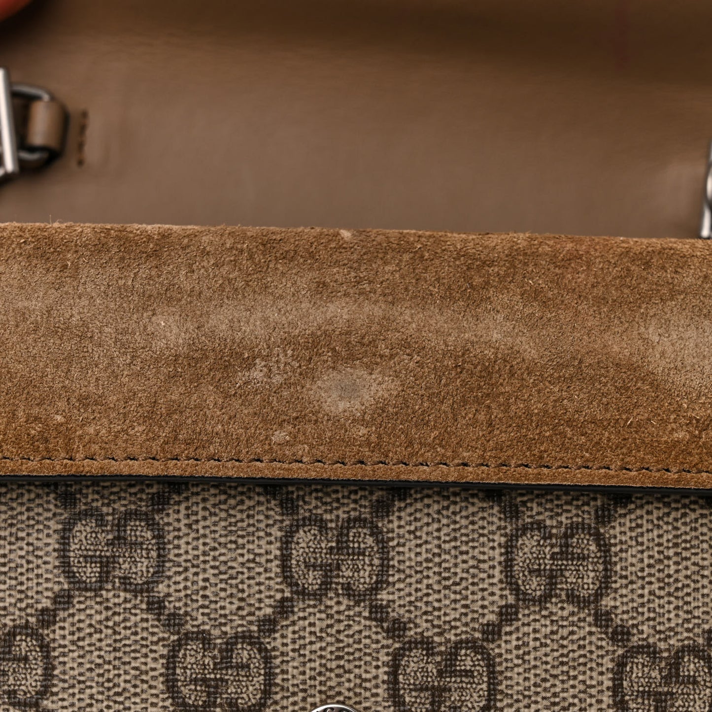 GG Supreme Monogram Super Mini Dionysus Shoulder Bag Taupe