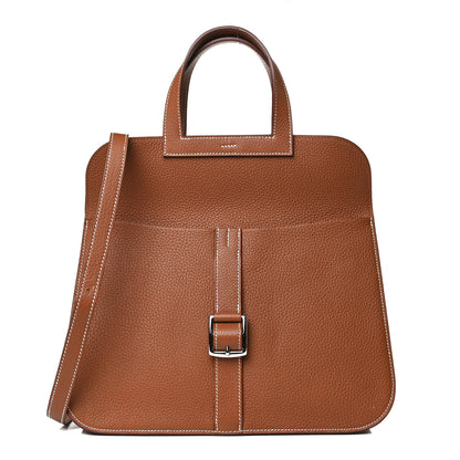 Hermes Taurillon Clemence Halzan 31 Gold 3 of 12