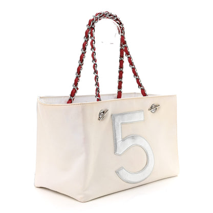 Chanel Canvas Foil N°5 Shopping Tote Beige 2 of 15