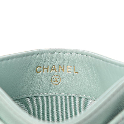 Chanel Caviar Quilted Card Holder Light Blue 5 of 8