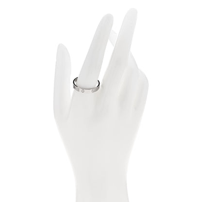 Cartier 18K White Gold 3.5mm LOVE Wedding Band Ring 63 10.25 2 of 5