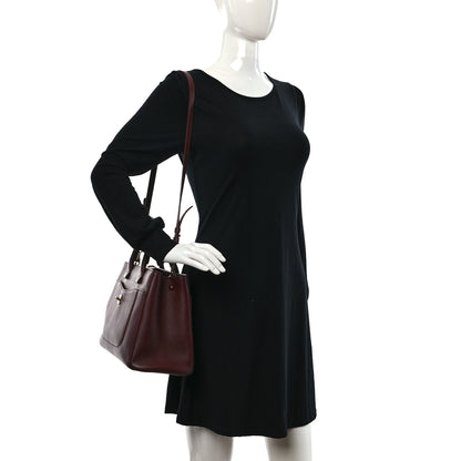 Chanel Grained Calfskin Small Neo Executive Shopper Tote Burgundy 2 of 11