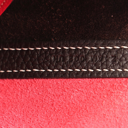 Hermes Taurillon Clemence Casaque Picotin Lock 18 PM Rouge Sellier Framboise 7 of 11