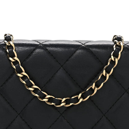 Chanel Lambskin Quilted Wallet On Chain WOC Black 9 of 11