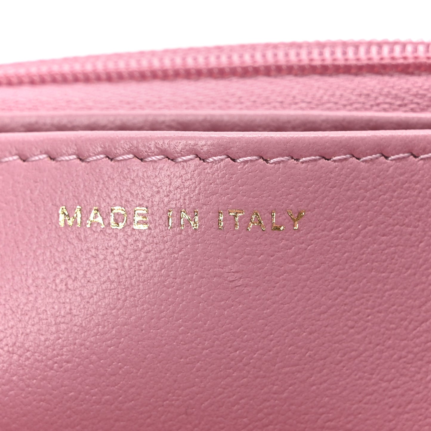 Lambskin Quilted Strass On Top Wallet On Chain Pink