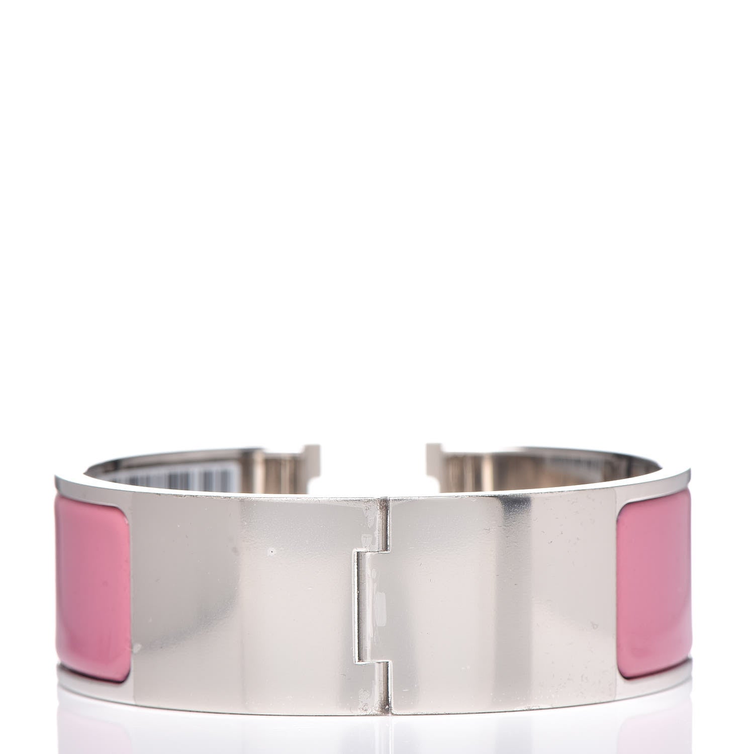 Hermes Enamel Wide Clic Clac H Bracelet PM Rose Velours 3 of 5