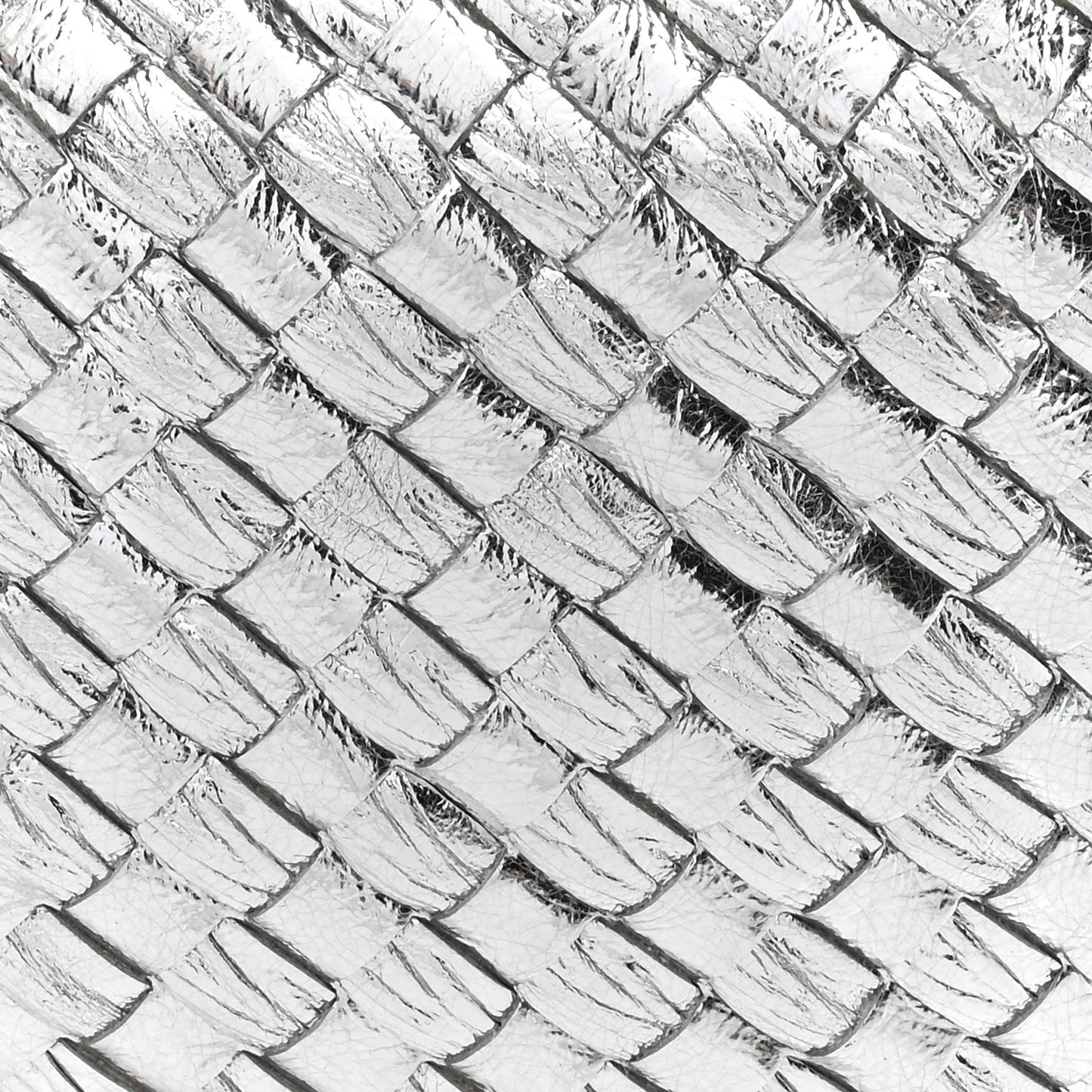 Metallic Nappa Intrecciato Mini Jodie Silver