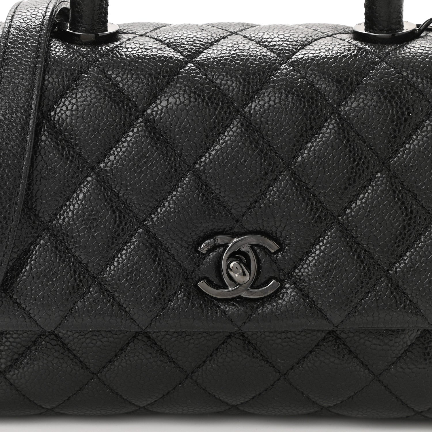 Chanel Caviar Quilted Mini Coco Handle Flap So Black 8 of 10