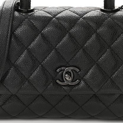 Chanel Caviar Quilted Mini Coco Handle Flap So Black 8 of 10