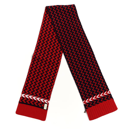 Gucci Wool Zigzag Scarf White Red Blue 2 of 4