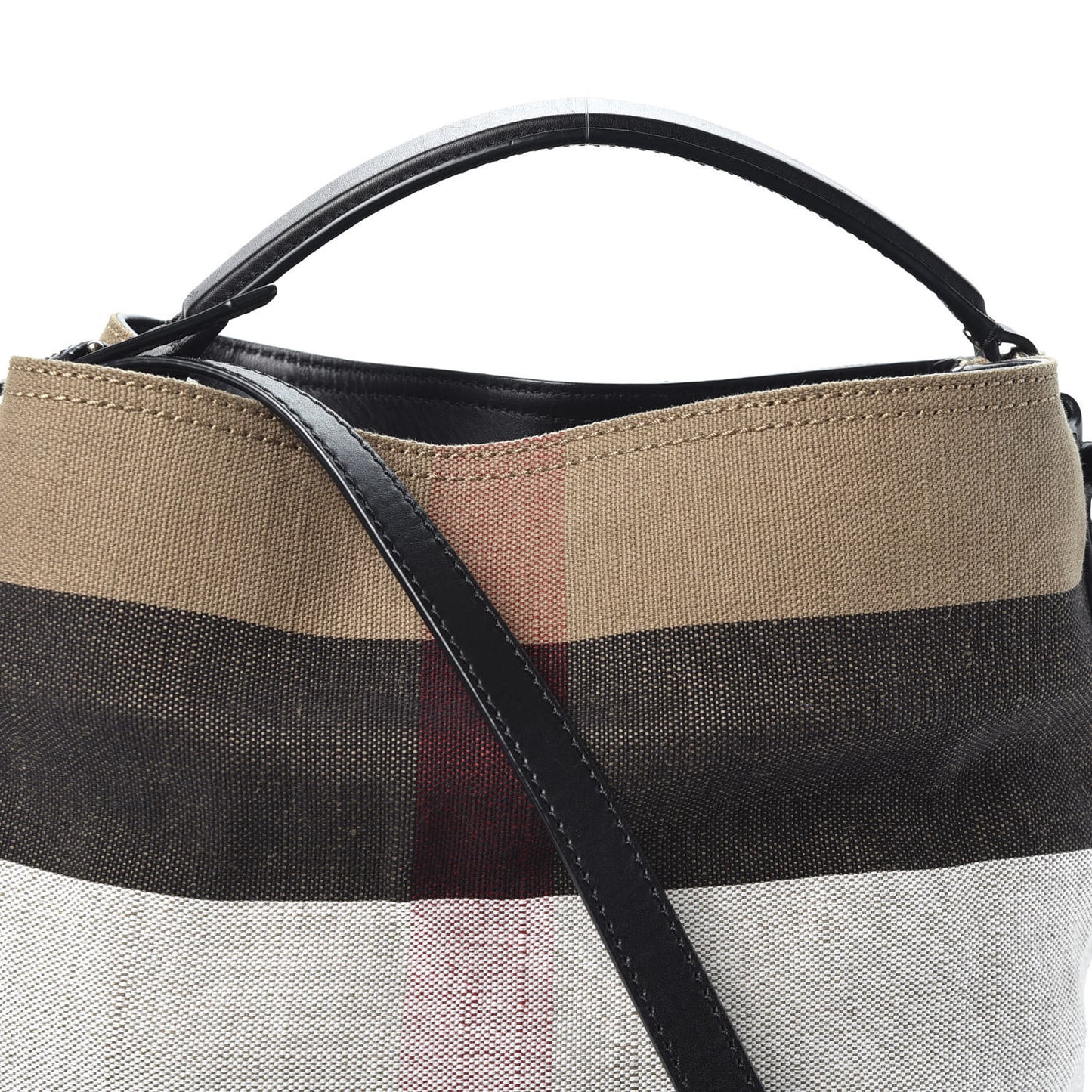 Canvas Mega Check Medium Ashby Hobo Black