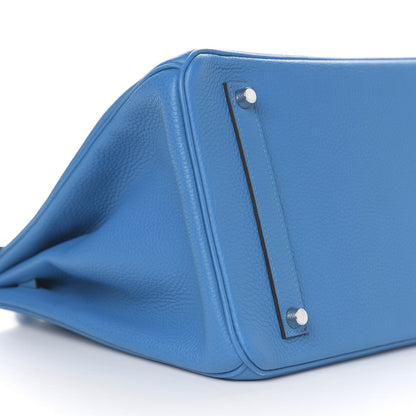 Hermes Taurillon Clemence Birkin 35 Bleu Zanzibar 7 of 10