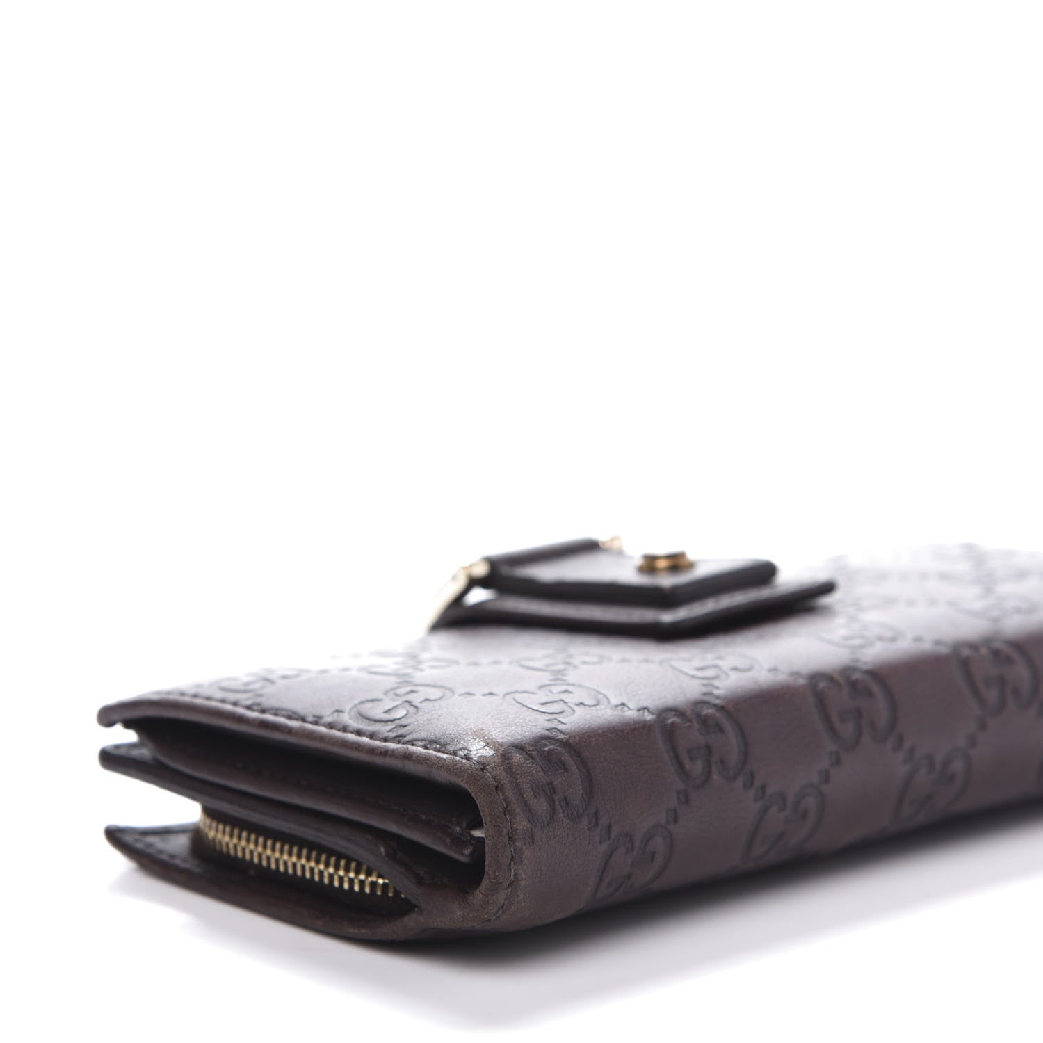Gucci Guccissima Abbey Continental Wallet Chocolate 6 of 12