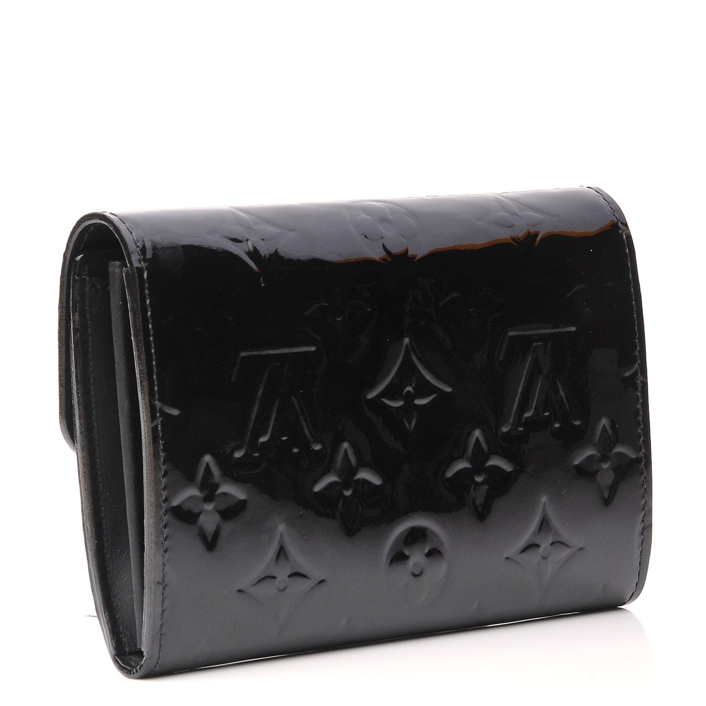 Vernis Sarah Compact Wallet Black Magnetique