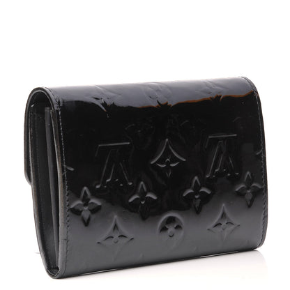 Louis Vuitton Vernis Sarah Compact Wallet Black Magnetique 3 of 8