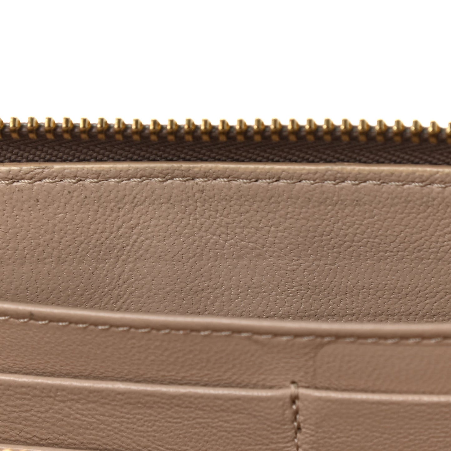 Grained Calfskin Drew Zipped Wallet Motty Grey