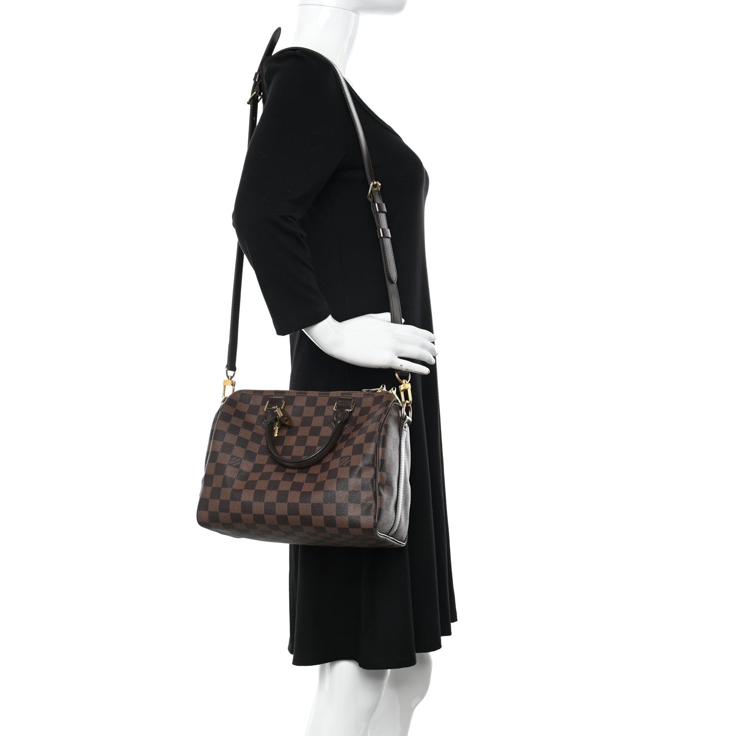 Louis Vuitton Damier Ebene Speedy Bandouliere 25 2 of 10