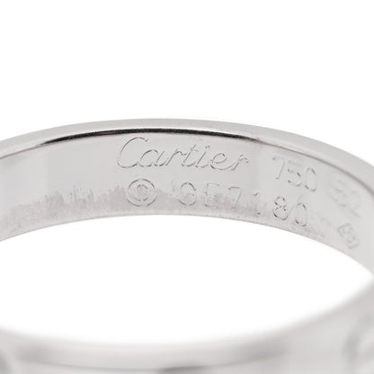 Cartier 18K White Gold 3.5mm LOVE Wedding Band Ring 52 6 4 of 4