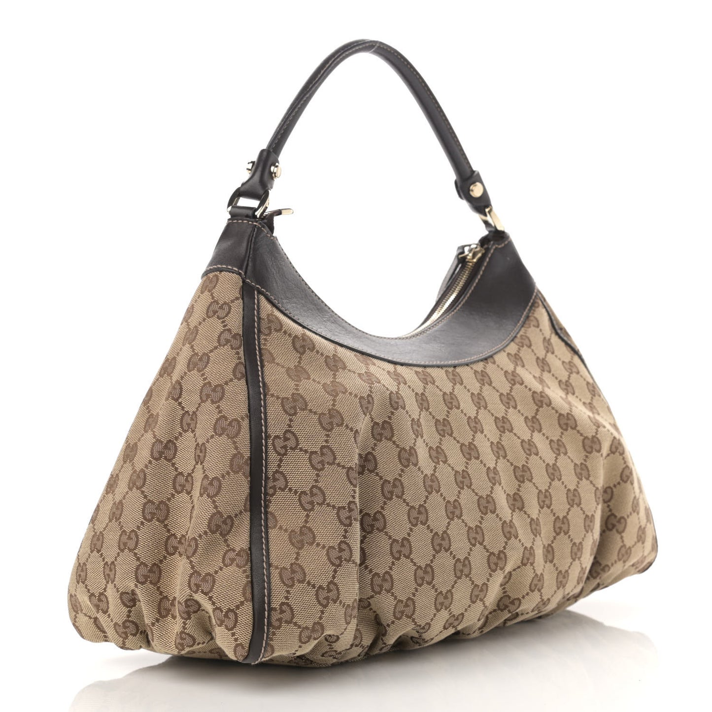 Monogram Large D Gold Hobo Dark Brown