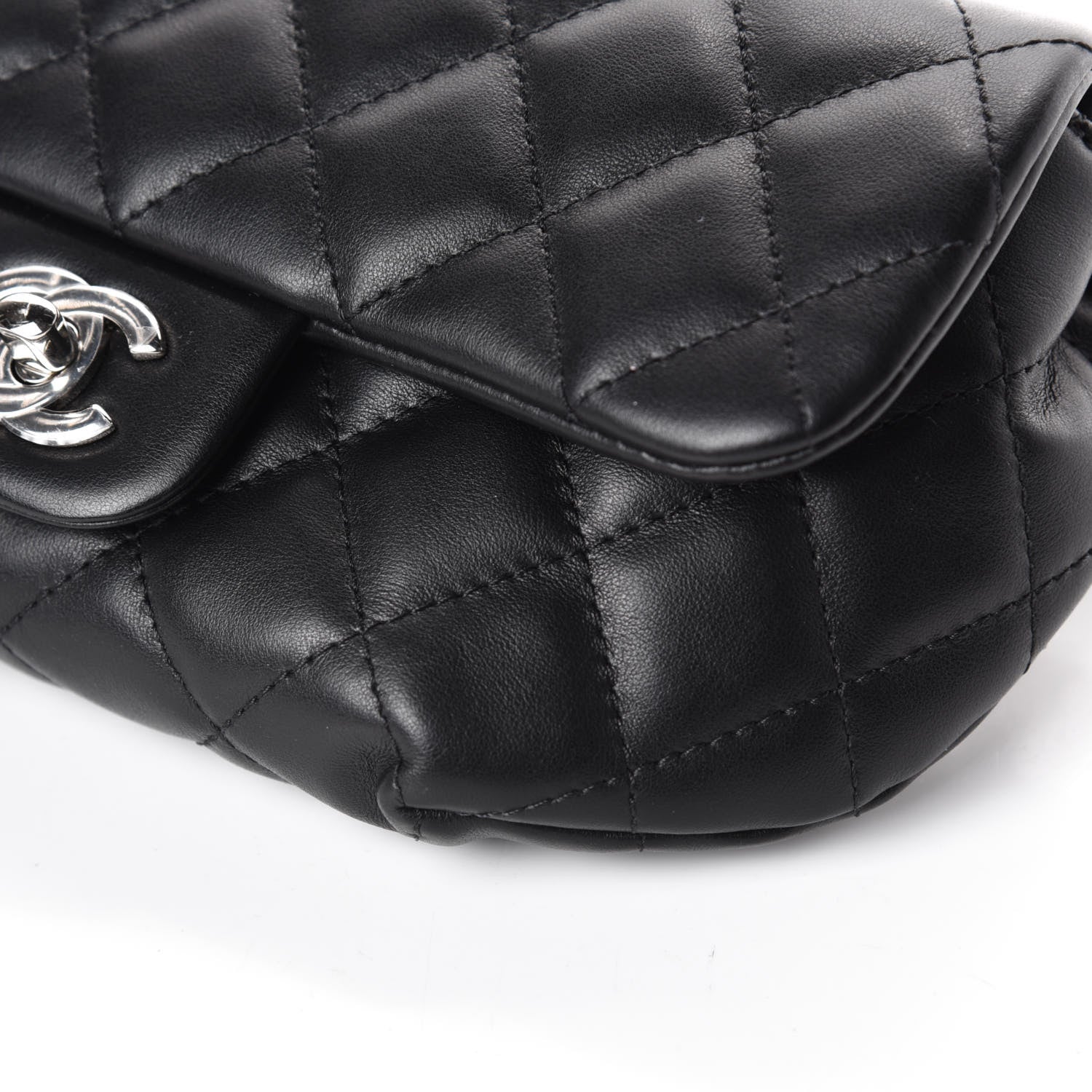 Chanel Calfskin Quilted CC Uniform Flap Belt Bag Black 9 of 9