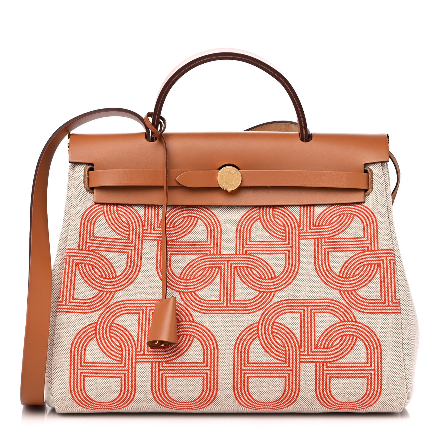 H Plume Canvas Vache Hunter Circuit 24 Herbag Zip Retourne 31 Orange Mecano Ecru Beige Naturel