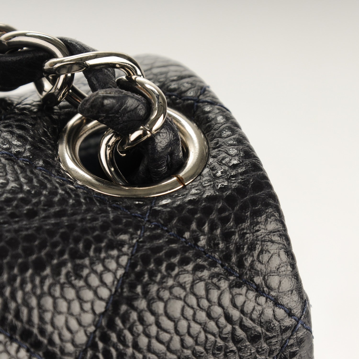 Chanel Caviar Quilted Mini Square Flap Navy 9 of 10