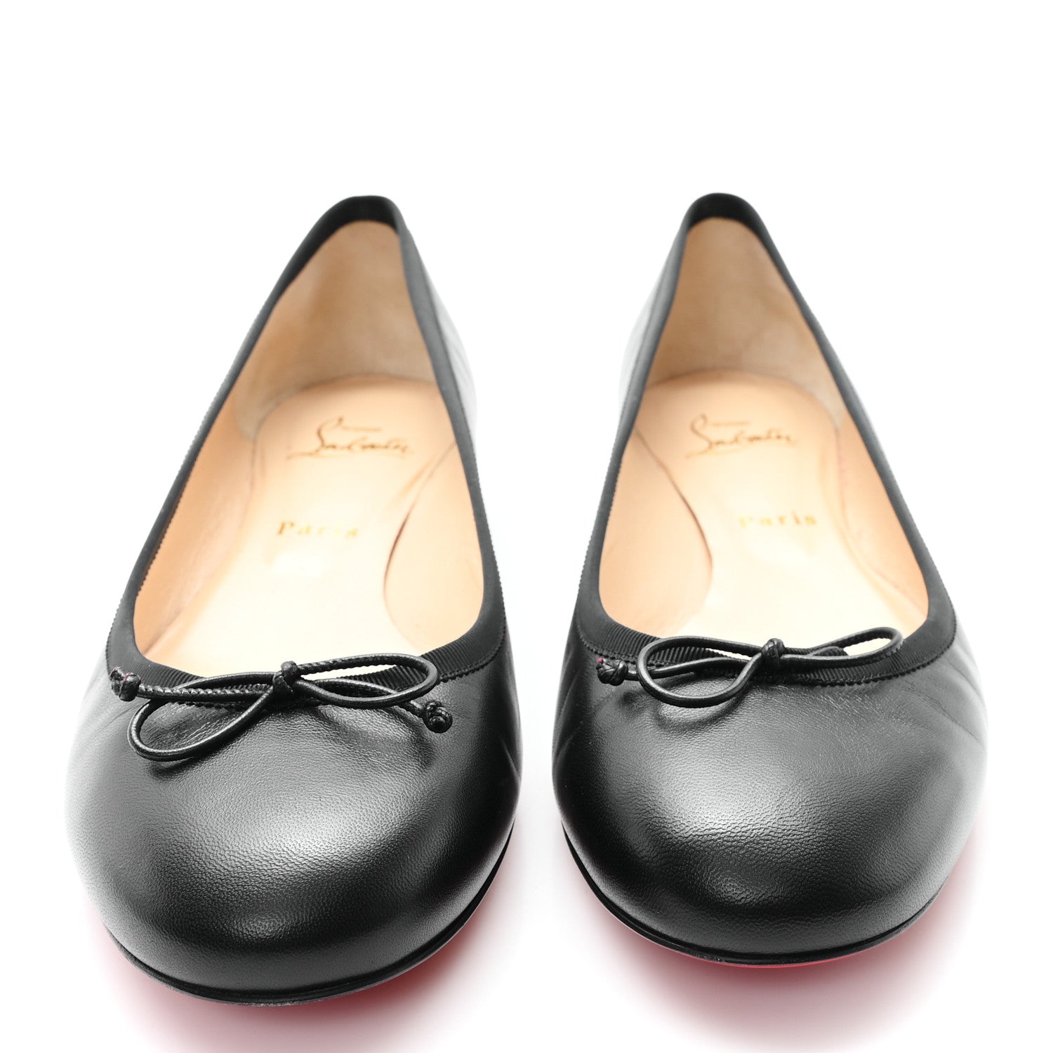 Christian Louboutin Shiny Nappa La Massine Flats 40.5 Black 3 of 9