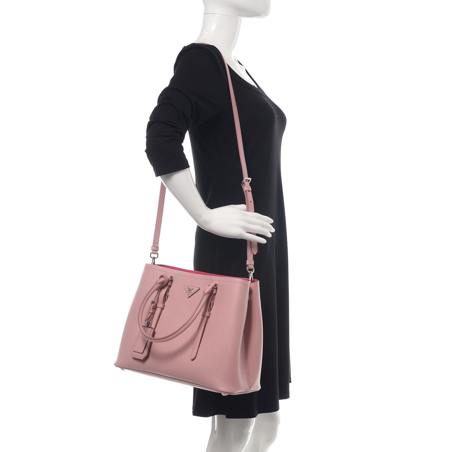 Saffiano Cuir Small Double Handle Tote Pesco