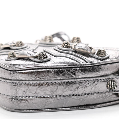 Balenciaga Metallic Agneau Arena Mini Le Cagole Heart Bag Silver 8 of 8