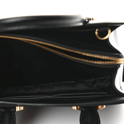 Salvatore Ferragamo Hammered Calfskin Today Satchel Black 6 of 10