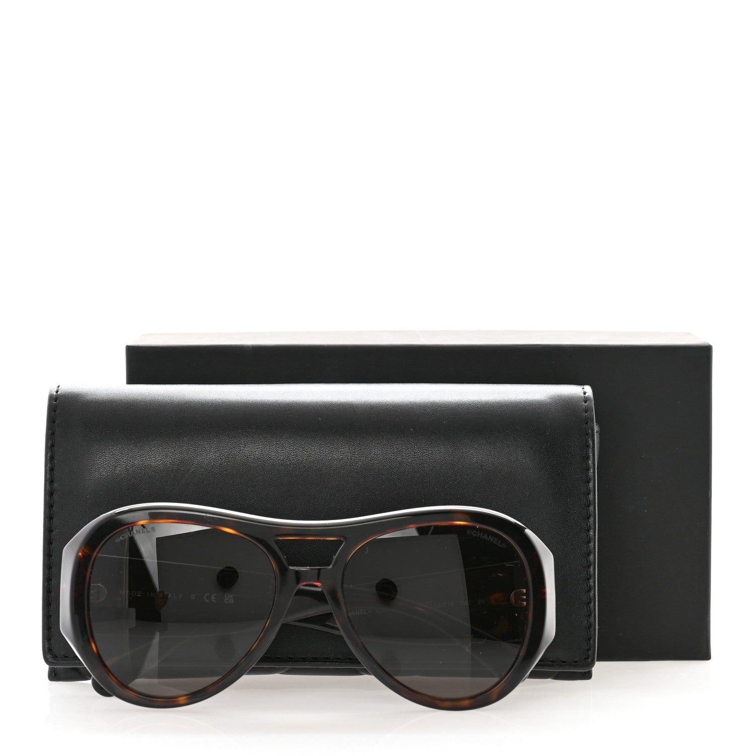 Chanel Acetate CC Pilot Sunglasses 5508 Dark Tortoise 8 of 8