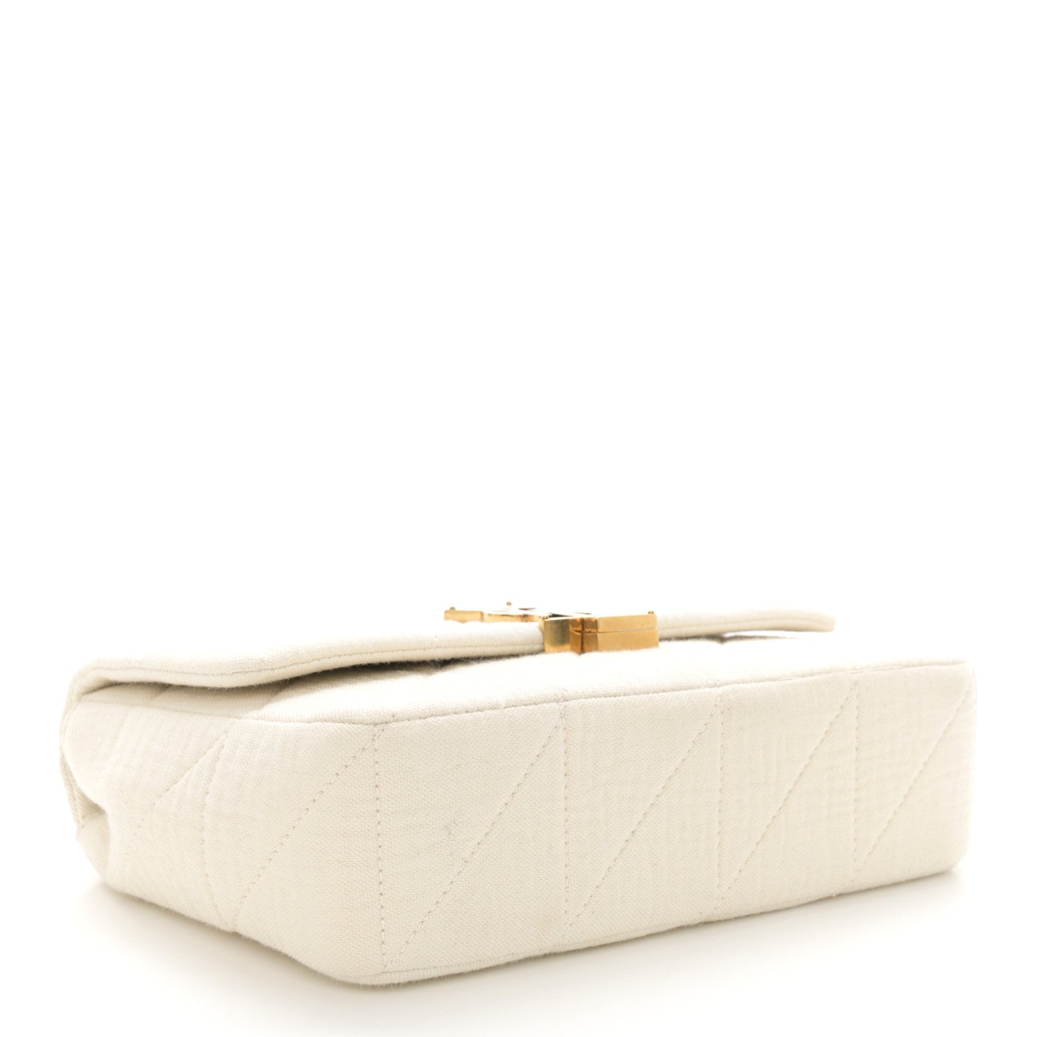 Saint Laurent Crinkle Cotton Patchwork Monogram Medium Jamie Vanilla Ice 4 of 11