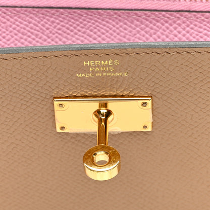 Hermes Epsom Verso Kelly Wallet To Go Chai Mauve Sylvestre 6 of 9