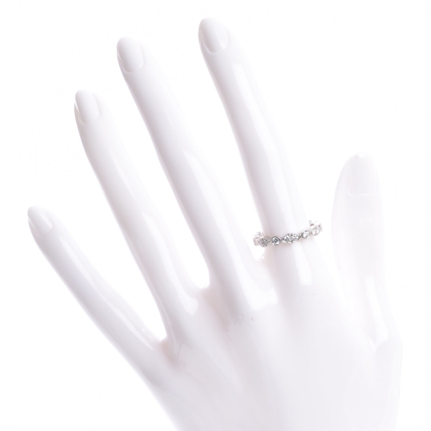 Tiffany Platinum Diamond Swing Ring 7 2 of 5