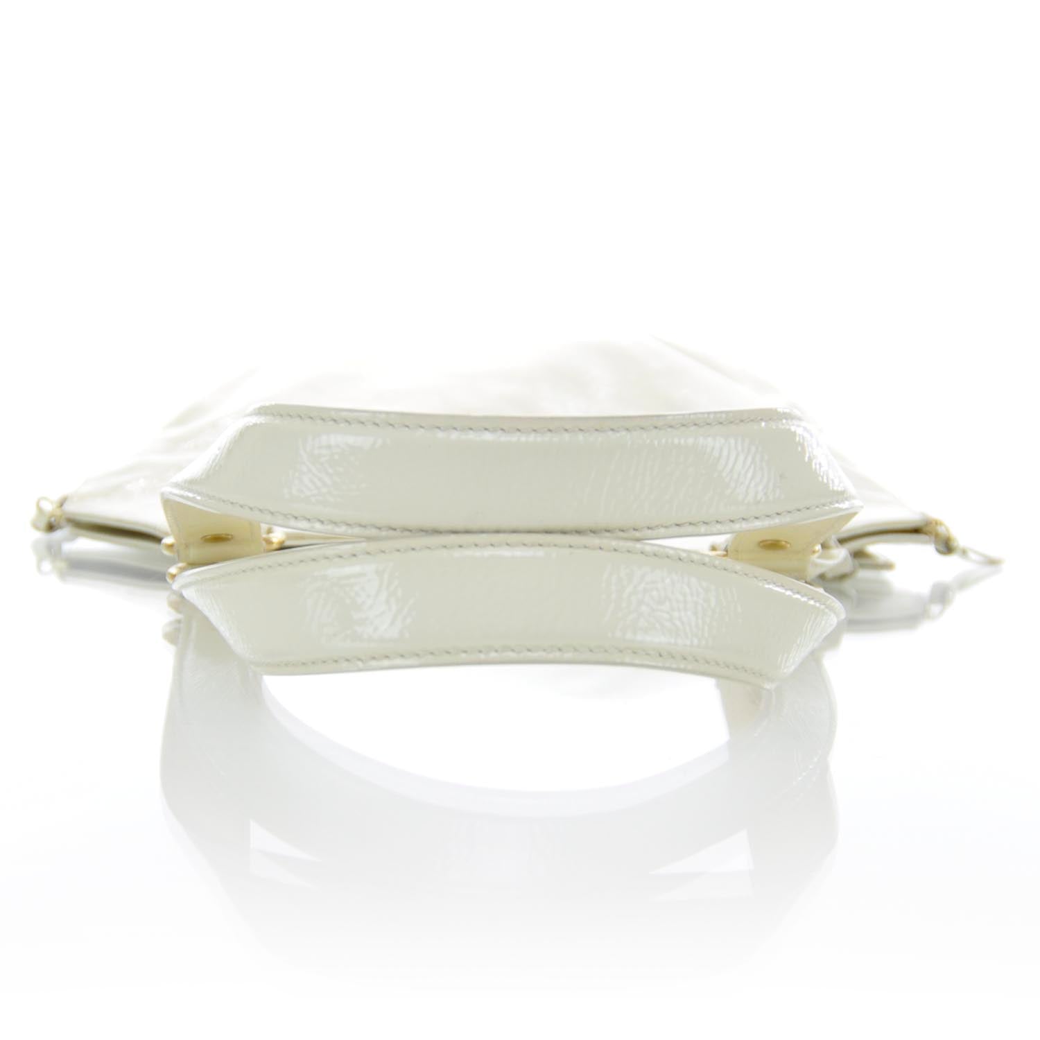 Saint Laurent Patent Tribute Tote Ivory 4 of 14