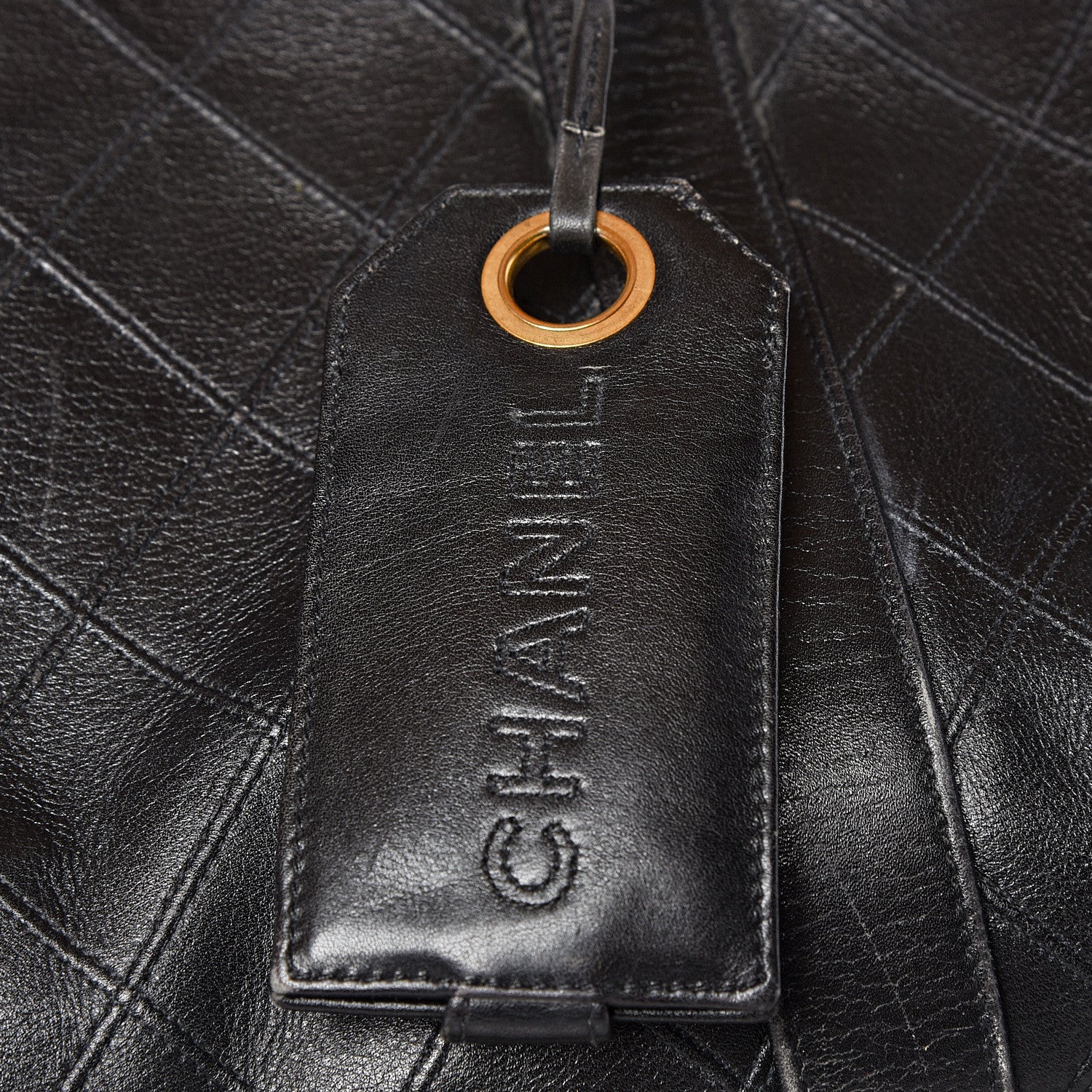 Chanel Calfskin Stitched Duffel Bag Black 19 of 21
