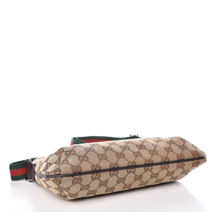 Gucci Monogram Web Small Flat Messenger Crossbody Dark Brown 4 of 10