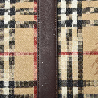 Burberry Haymarket Check Duffle Bag Dark Brown 21 of 24