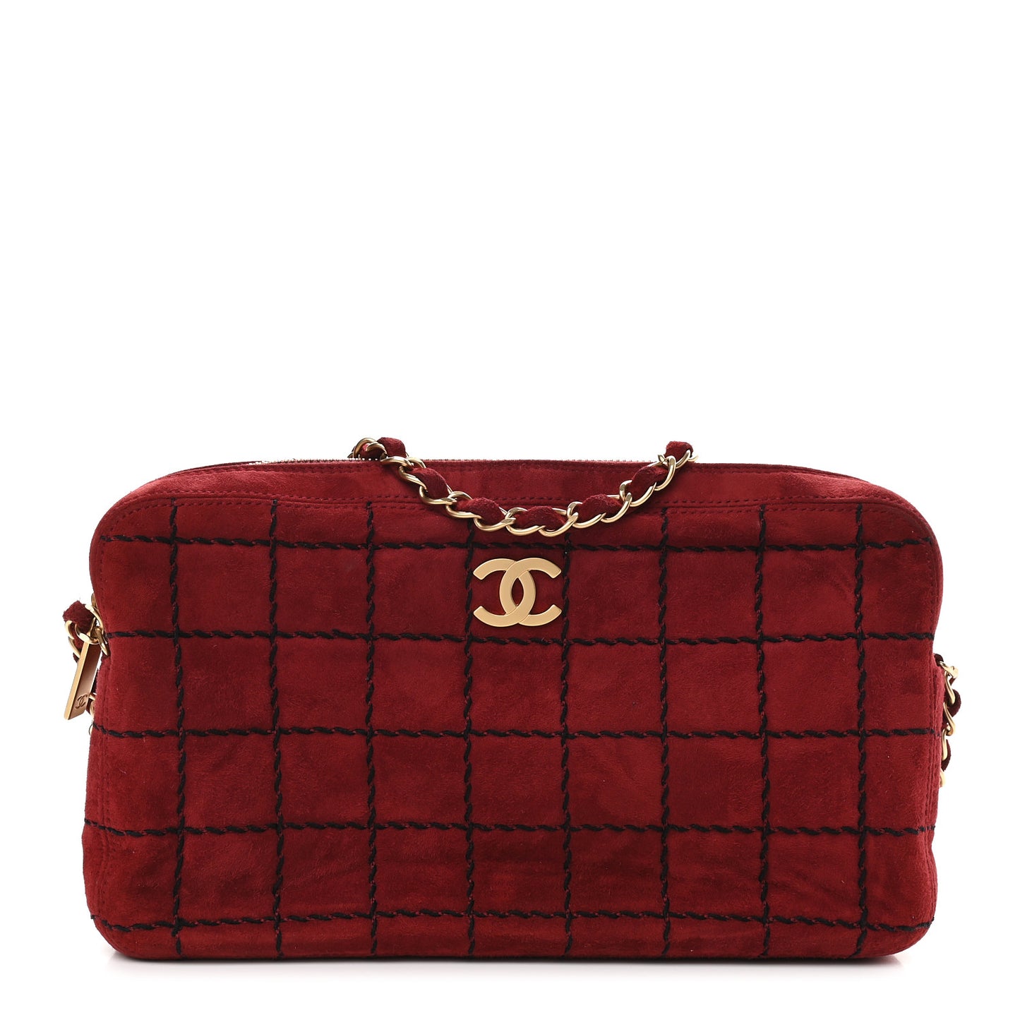 Suede Chocolate Bar Camera Case Red