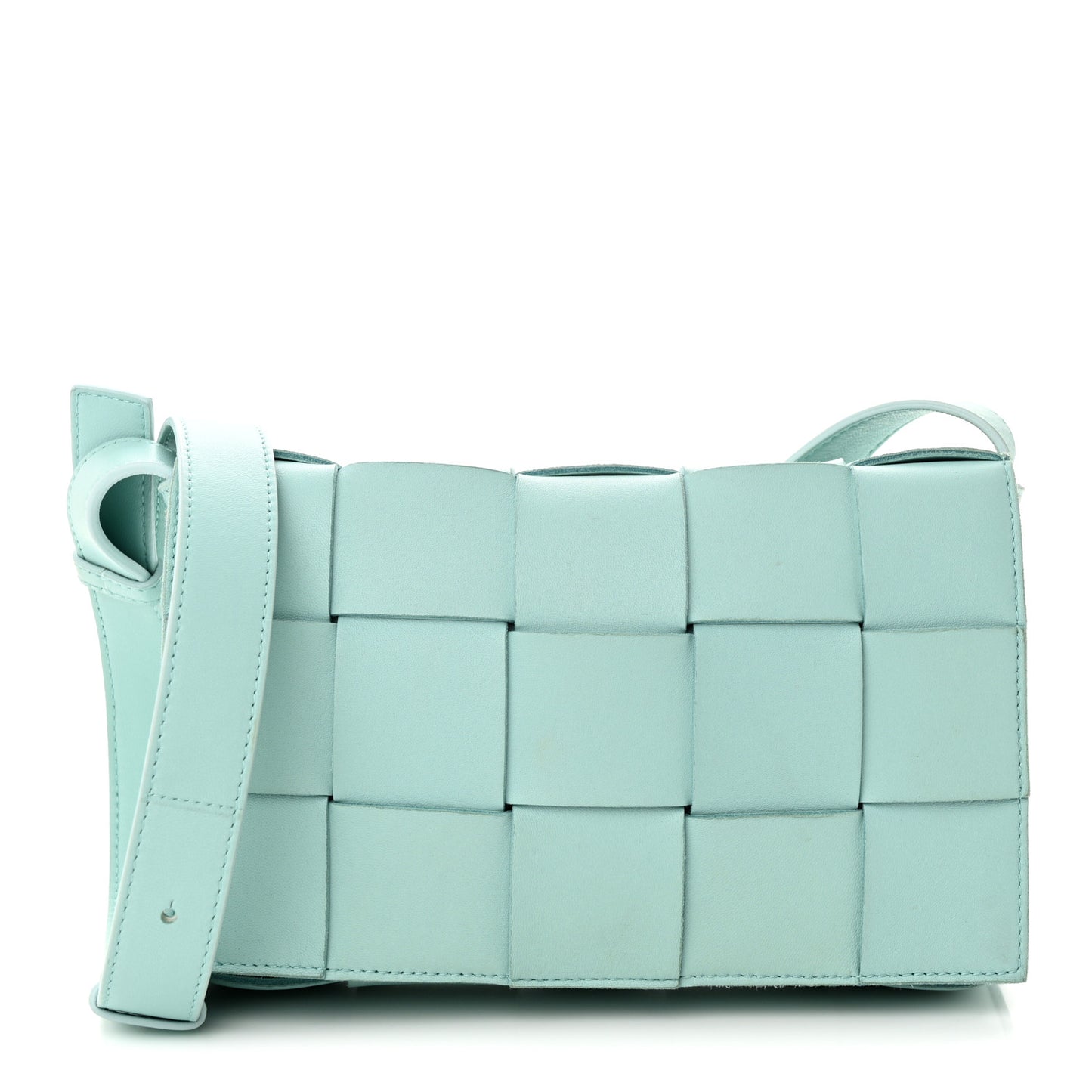 Lambskin Maxi Intrecciato Cassette Crossbody Bag Ice