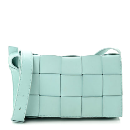 Bottega Veneta Lambskin Maxi Intrecciato Cassette Crossbody Bag Ice 1 of 10