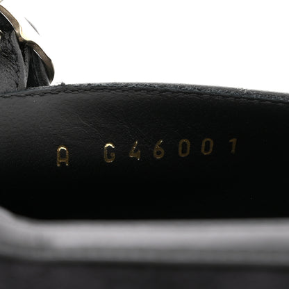 Chanel Suede Kidskin Lambskin Patent Calfskin Crystal CC Cap Toe Flats 40 Black 9 of 10
