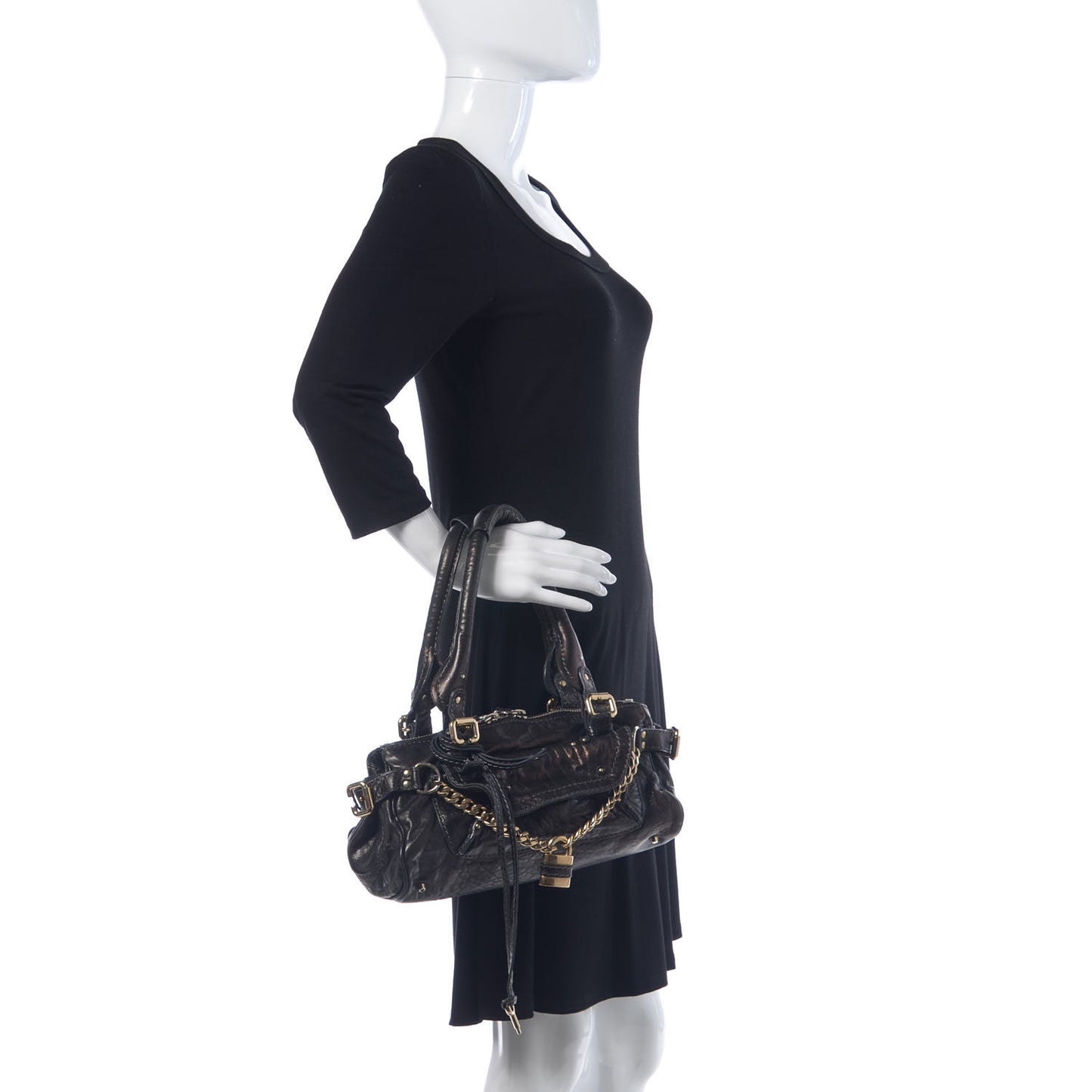 Calfskin Chain Paddington Black